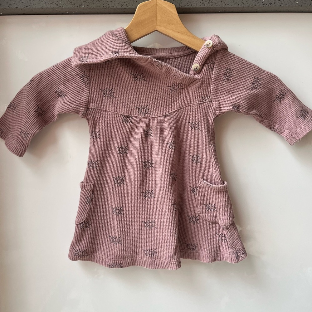 Kate Quinn Dusty Rose Waffle Knit Baby Outfit